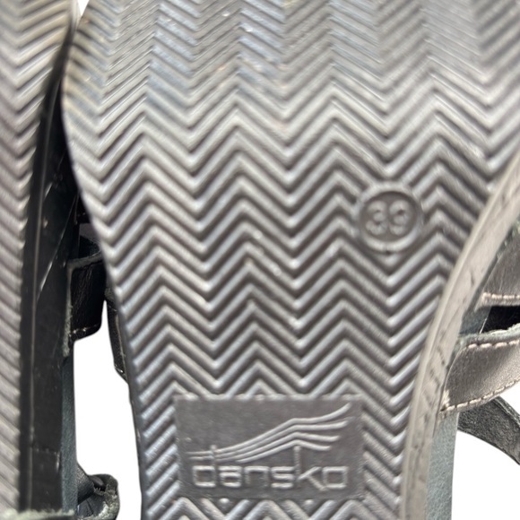 Dansko Randa Black Leather Open Toe Slingback Heeled Sandals Size 39 US 8.5 / 9 - Picture 15 of 15